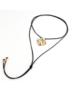Collar de Gamuza Gold Plate