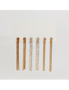 Set x3 Aros Night Golden Glam