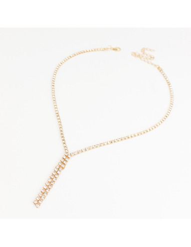 Collar de Strass Glam I Tie Gold