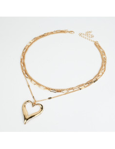 Collar de Cadena Gold Heart