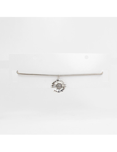 Choker de Cadena Silver Sunflower