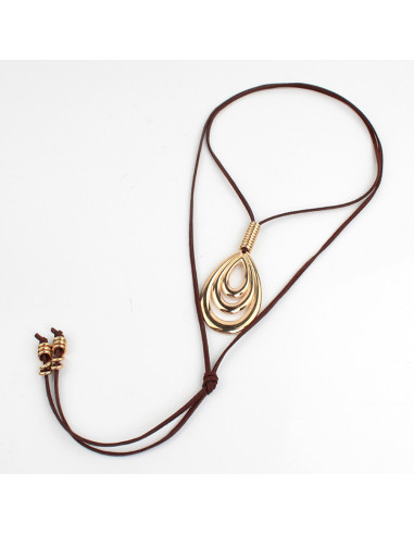 Collar de Gamuza Golden Drop
