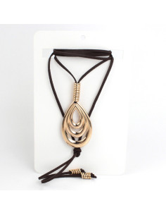 Collar de Gamuza Golden Drop