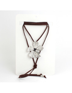 Collar de Gamuza Texture Flower