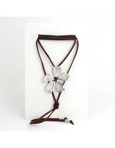 Collar de Gamuza Texture Flower