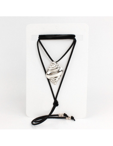 Collar de Gamuza Silver Snail
