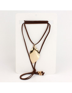 Collar de Gamuza Golden Leaf