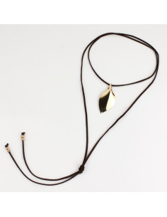 Collar de Gamuza Golden Leaf