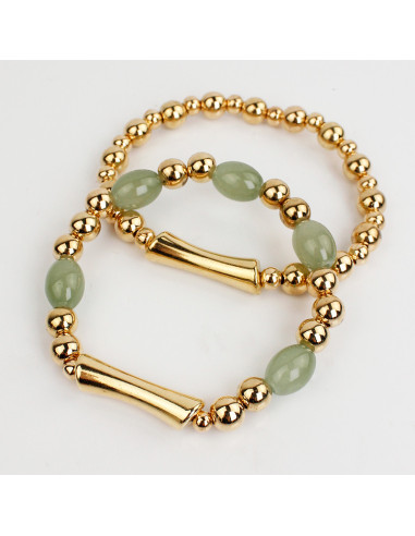 Set de Pulsera Golden Colored Beads