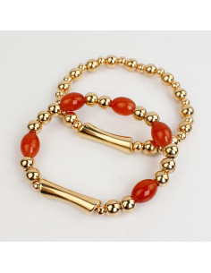 Set de Pulsera Golden Colored Beads