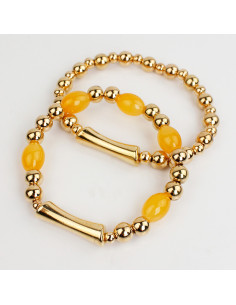 Set de Pulsera Golden Colored Beads