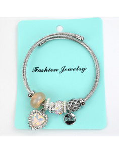 Pulsera Charms Heart Shiny Dand