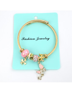 Pulsera Charms Butterfly Pink