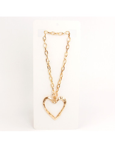 Collar de Cadena Texture Love Gold