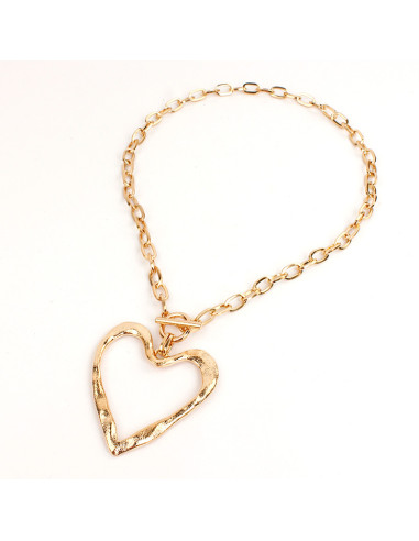 Collar de Cadena Texture Love Gold