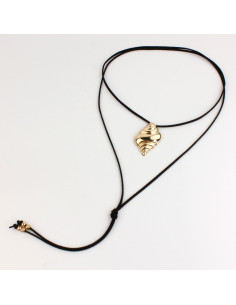 Collar de Gamuza Golden Ocean Shell