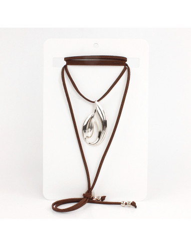 Collar de Gamuza Organic Silver