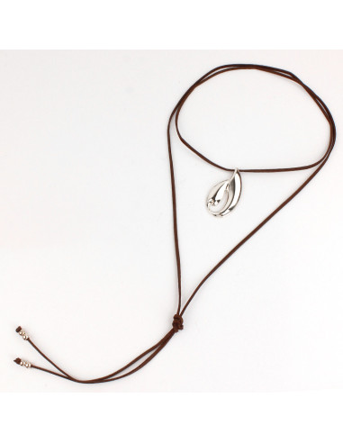 Collar de Gamuza Organic Silver