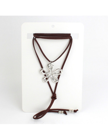 Collar de Gamuza Wavy Flower