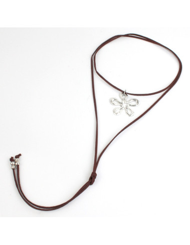 Collar de Gamuza Wavy Flower