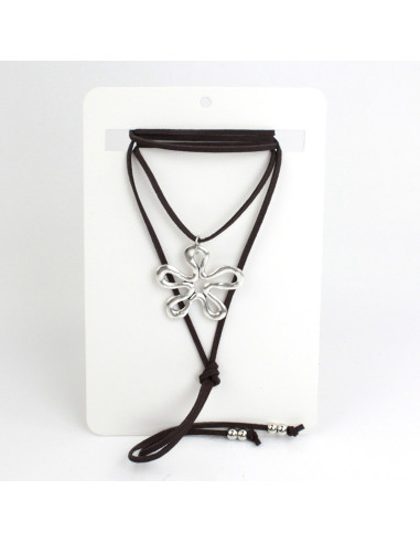 Collar de Gamuza Wavy Flower