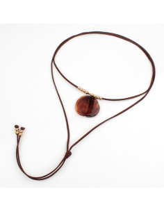 Collar de Gamuza Acrylic Plate Beans