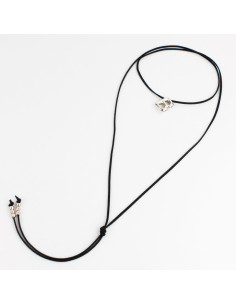 Collar de Gamuza Bubble Silver Letters "B"