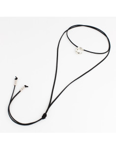 Collar de Gamuza Bubble Silver Letters "C"