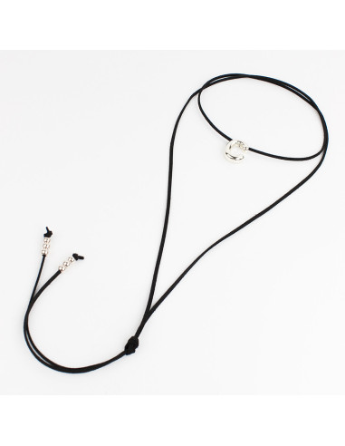 Collar de Gamuza Bubble Silver Letters "C"