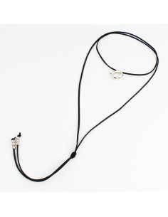 Collar de Gamuza Bubble Silver Letters "D"