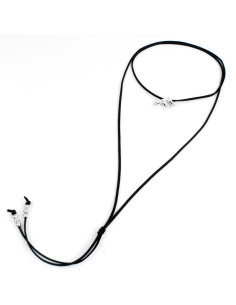 Collar de Gamuza Bubble Silver Letters "F"