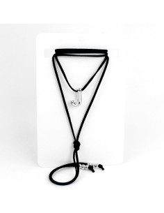 Collar de Gamuza Bubble Silver Letters "J"