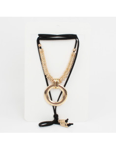 Collar de Gamuza Circle Pieces