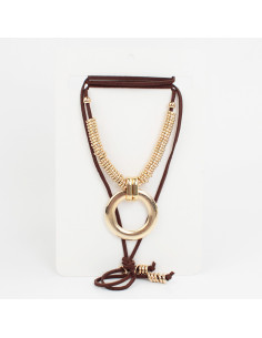 Collar de Gamuza Circle Pieces