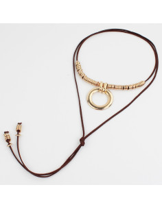 Collar de Gamuza Circle Pieces