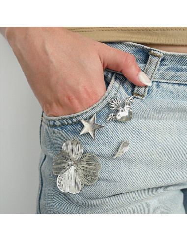 Pin Flor Soleil Silver 