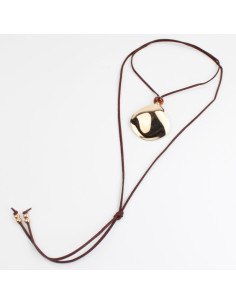 Collar de Gamuza Golden Plate