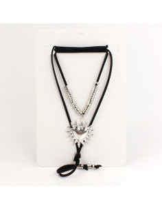 Collar de Gamuza Heart