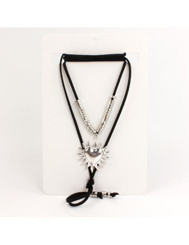 Collar de Gamuza Heart