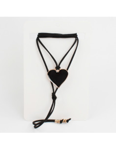 Collar de Gamuza Colored Heart