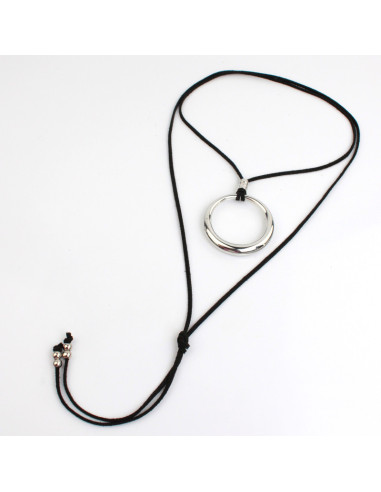 Collar de Gamuza Silver Orb