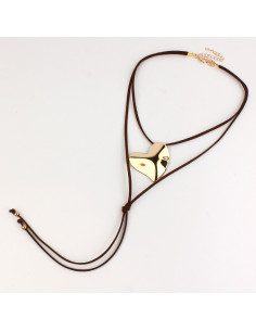 Collar Corbatero Gold Heart