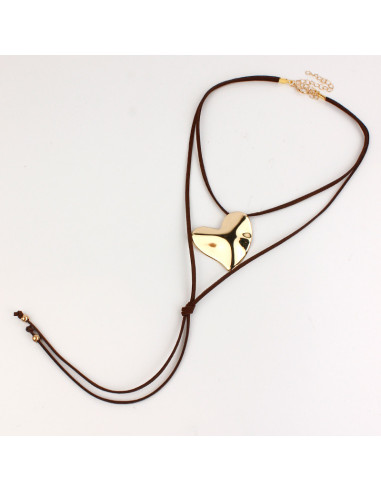 Collar Corbatero Gold Heart