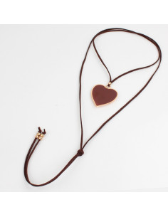 Collar de Gamuza Colored Big Heart