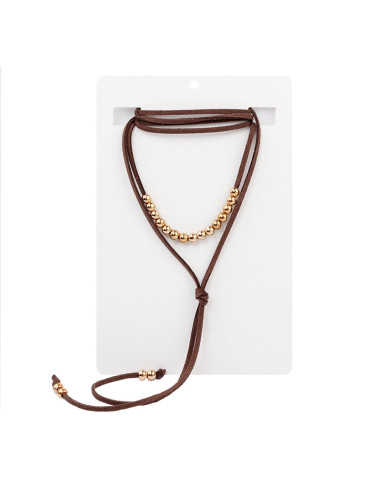 Collar Corbatero Gold Beads