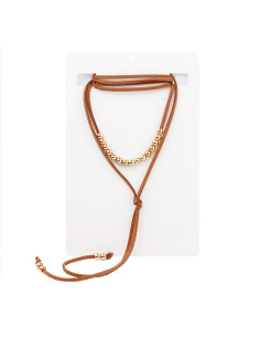 Collar Corbatero Gold Beads