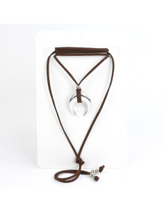 Collar de Gamuza Silver Horn