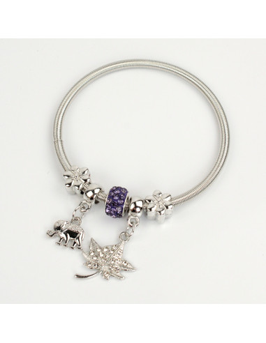 Pulsera Charms Leaf