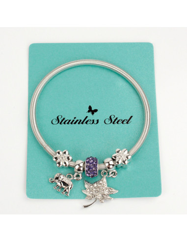 Pulsera Charms Leaf