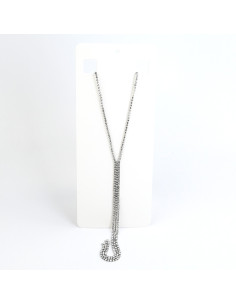 Collar de Strass Glam Silver Tie
